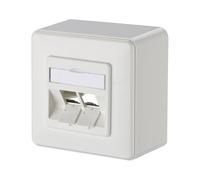 Metz Connect 130B20D20002KE Surface-Mounted 2 Port Pure White