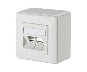 Metz Connect 130B20D20002KE Surface-Mounted 2 Port Pure White