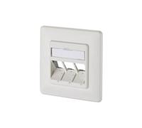 Metz Connect 130B20D31002KE Network outlet 3 ports Pure white Flus...