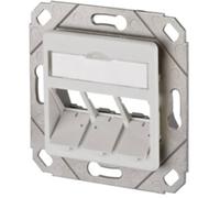 Metz Connect 130B20D31102KE Flush-Mounted Network Socket with Central Plate 3 Port Pure White (RAL 9010)
