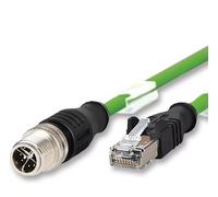 METZ CONNECT 142M2X15020 Sensor Cable Ethernet M12 Plug RJ45 8 Positions 2m L10