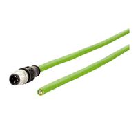 Metz Connect 142M2X15050 M12 Network Cable CAT 6A 5m Green PUR Coated