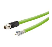 Metz Connect 142M6X10020 M12 Network Cable CAT 6A 2m Green Acid UV...