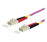 Metz Connect 151S1JOJO10E FO Cable Fibreglass Violet 1m 2x LC plug OM4