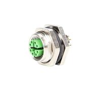 Metz Connect MMT371A3B5 PCB Socket 8-Pin M12 IP67 Railway-Grade