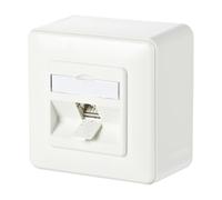 Metz Connect Network Socket Surface-Mounted CAT 6a 1 Port Pure White