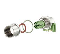 Metz Connect PCB Socket 8-Pin M12 IP67 10-Gbit Ethernet