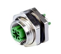 Metz Connect PCB Terminal Socket 4-Pin RJ M12 Cat.5 IP67