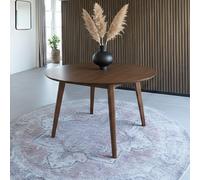 Metz Dining Table - Round - Butterfly Extending - 4-6 Seater - 118cm-158cm - Smoked Oak