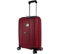 METZELDER Unbreakable 100% Polypropylene Hard Case with Multi-Point Closure, External Trolley, Red, S - Small - 38L - 55x38x20cm - 3,2kg, Hardcase polypropilene multipoint 4 Wheels 360 Slience Plus