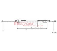 METZGER 10.4706 Cable, parking brake for CITROËN,PEUGEOT