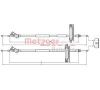 METZGER 10.5361 Cable, parking brake for FORD