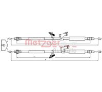 CABLE PULL PARKING BRAKE 10.5368 FOR FORD FOCUS/II/C-MAX/Turnier/Station/Wagon
