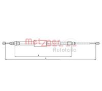 METZGER 10.6687 Cable, parking brake for RENAULT