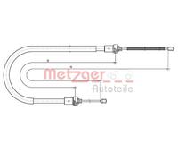 METZGER 10.6892 Cable, parking brake for DACIA,RENAULT