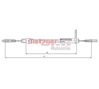 METZGER 10.9442 Cable, parking brake for MERCEDES-BENZ