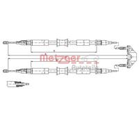 METZGER 11.5765 Cable, parking brake for OPEL