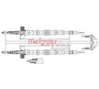 METZGER 11.5861 Cable, parking brake for OPEL