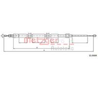 METZGER 11.6684 Handbrake cable
