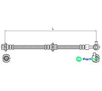 METZGER AUTOTEILE BRAKE HOSE 4110132 FOR NISSAN