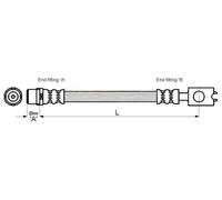 METZGER AUTOTEILE Brake Hose 4110262 For Audi, Reinforced 12 mm 356 mm