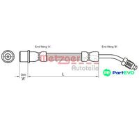 METZGER AUTOTEILE BRAKE HOSE 4111108 FOR CITROËN PEUGEOT