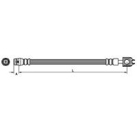 METZGER AUTOTEILE Brake Hose 4116202 With Banjo Screw For VW 394 mm