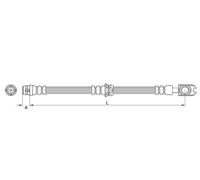 METZGER AUTOTEILE Brake Hose 4116205 For Audi, 10 mm, 517 mm, With Hollow Screw