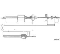 METZGER AUTOTEILE Clutch Actuation Cable 10.2971 For Renault 972/630 Mm