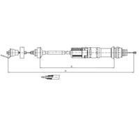 METZGER AUTOTEILE Clutch Cable 11.2198 909/687 mm For Citroën Reinforced
