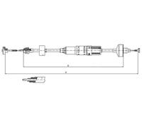 METZGER AUTOTEILE Clutch Cable Release 10.3443 For VW, Reinforced, 1025/745 mm