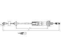 METZGER AUTOTEILE Clutch Cable Release Cable 11.3043 for Peugeot 910/610 mm