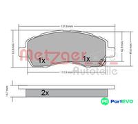 New Brake Pad Set, disc brake for SUBARU:LEGACY II,LIBERTY II,LEGACY III
