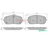 BRAKE PAD SET DISC BRAKE 1170956 FOR MERCEDES-BENZ EQA B-CLASS/Sports/Tourer CLA
