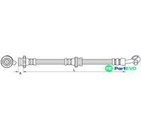 METZGER AUTOTEILE FRONT LEFT BRAKE HOSE 4111546 FOR NISSAN