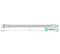 METZGER AUTOTEILE FRONT LEFT RIGHT BRAKE HOSE 4111587 FOR RENAULT