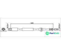 METZGER AUTOTEILE FRONT LEFT RIGHT BRAKE HOSE 4112076 FOR BMW