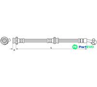 METZGER AUTOTEILE FRONT RIGHT BRAKE HOSE 4111547 FOR NISSAN