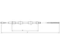 CABLE PULL PARKING BRAKE 10.4155 FOR BMW Z3/Roadster/E36 M43B18 1.8L M43B19 1.9L