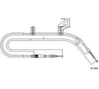 METZGER AUTOTEILE Parking Brake Cable 10.7483 Rear Right Reinforced 1890 mm