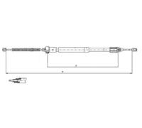 METZGER 11.6597 Handbrake cable