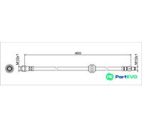 METZGER AUTOTEILE REAR LEFT RIGHT BRAKE HOSE 4111775