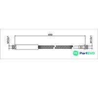 METZGER AUTOTEILE REAR LEFT RIGHT BRAKE HOSE 4112039 FOR VW