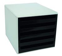 Metzger & Mendle 5 Drawer Unit Light Grey/Black