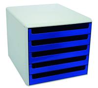 Metzger + Mendle 5 Drawer Unit Light grey/blue
