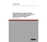 Metzger - Notstandsrechte von Staatsprsidenten - Artikel 16 der Verfa - X555z