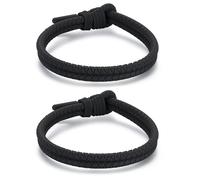 Metzm Adjustable Silicone Nautical Surfer Braided Rope Bracelet for Men Women - Waterproof Rubber Sports couples Bracelets Gifts for Teen Boys Girls, Adult, Silicone, no gemstone