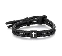 Metzm Silicone Cross Rope Bracelets for Men Women, Adjustable Waterproof Men's Rubber Sport Band Bracelet Jewelry Gifts, One Size, Silicone, no gemstone