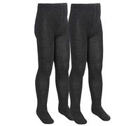 Metzuyan 2 Pairs Kids Girls Bamboo Super Gentle Soft Tights Back To School Sizes 2-10 Years