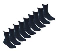 Metzuyan 3 Pairs Kids Girls Boys Unisex Natural Bamboo Crew Everyday Back To School Socks 6-8.5 - 4-5.5